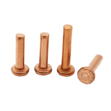 GB109 Copper Full Rivets 1-50pcs Flat Head Solid Brass Rivets M2.5 20pcs 8mm Size for DIY Projects and Repairs