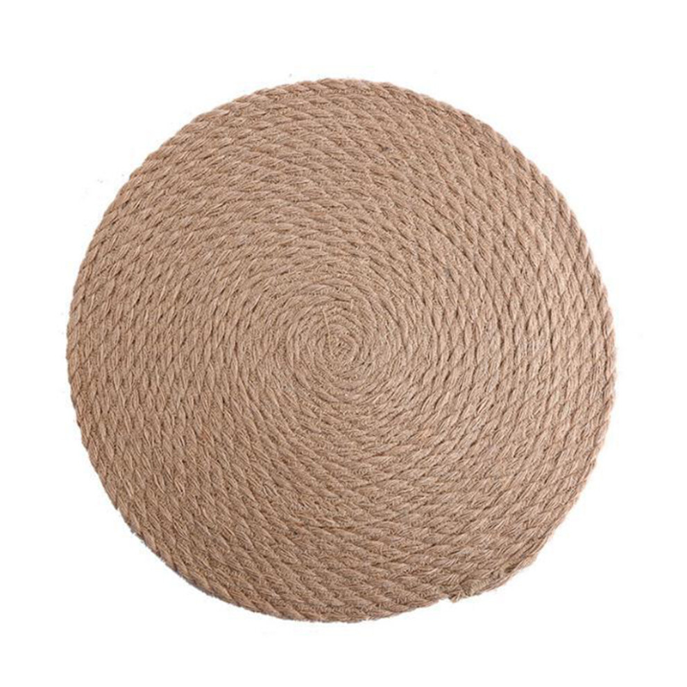 (18cm) Hemp Braided Placemats Table Mat Coasters Insulation Coffee Pad-image-OPC-PK9XPNQ-NEW