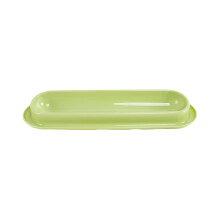 15 Tilted Pet Feeding Bowl 34.5cm Long Green Cat Food and Water Bowl Easy to Clean and Safe for Pets