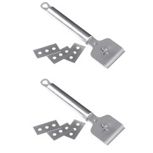 Ceramic Glass Oven Cleaner Scraper Set of 2 for Induction, Ceramic, and Standard Stoves - Durable Cleaning Tools