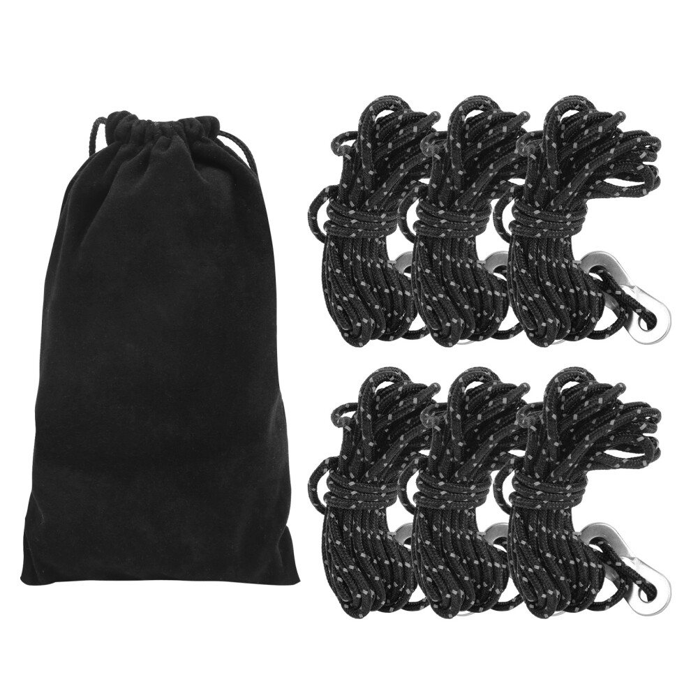 6Pcs/Set 4M 3Mm Reflective Tent Ropes With 8320539749181