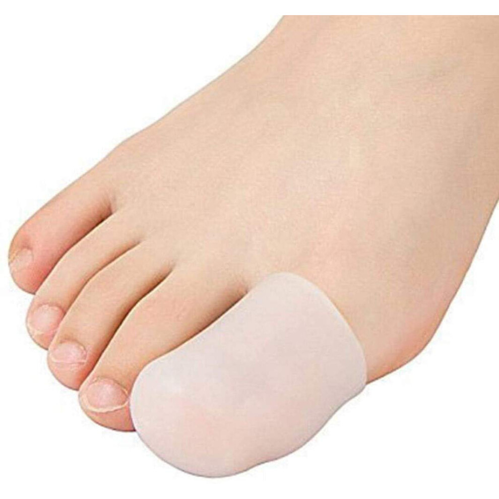 Silicone Gel Toe Caps Bunion Protector - 3 Pairs (6 Pieces) for Missing Toenails, Corns, Blisters - Unisex Foot Care Solution