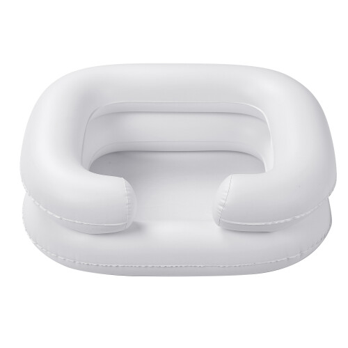 Foldable Portable Inflatable Shampoo Basin, White, PVC, 20x17x1cm