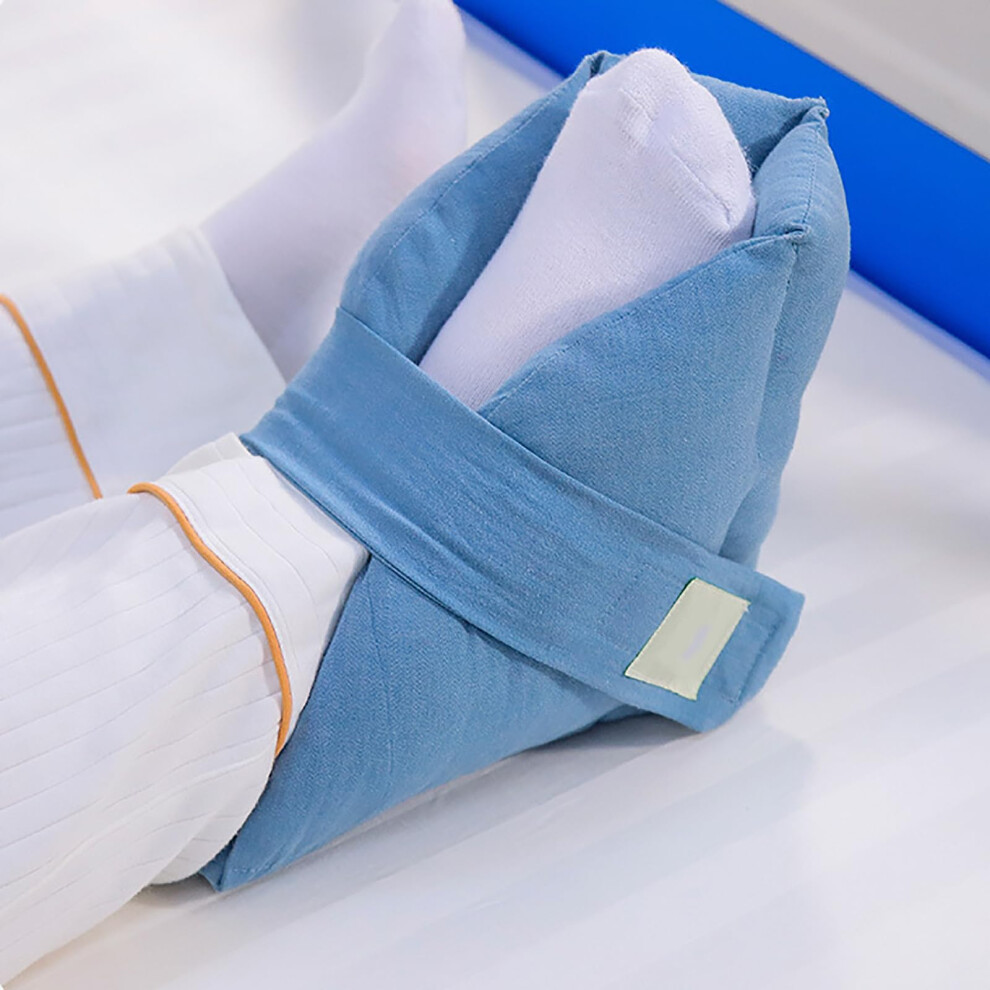 Heel Pain Relief Cushion for Elderly, Soft Skin-Friendly Fabric, 3-Sided Wrap Design, Bedsore Protector Pillow for Foot Recovery