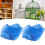 Two Bird Cage Covers Polyester Mesh Seed Catcher Universal for Parrots Blue S 1