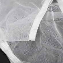 Set of 2 Bird Cage Covers Polyester Mesh Seed Catcher for Parrots White Small