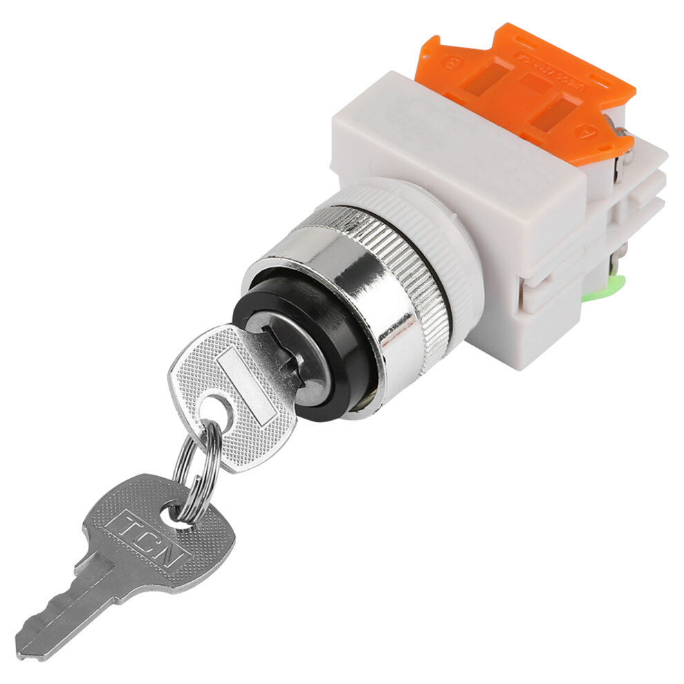 2 Position Key Operated Rotary Switch 2 Keys 22mm