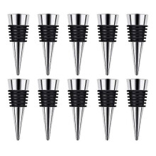 Wine Stopper,10pcs Reusable Bottle Stoppers with Leak Proof Airtight,diy Wine Cork for Bar, Party,k Best Gift