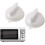 Microwave Oven Rotary Button Timer Control Switch - 2pcs Plastic Compatible Replacement Parts for Kitchen Appliances 4