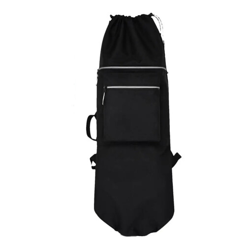 Skateboard Shoulder Carrier Storage Bag | Portable White Backpack with Drawstring Design for Easy Transport