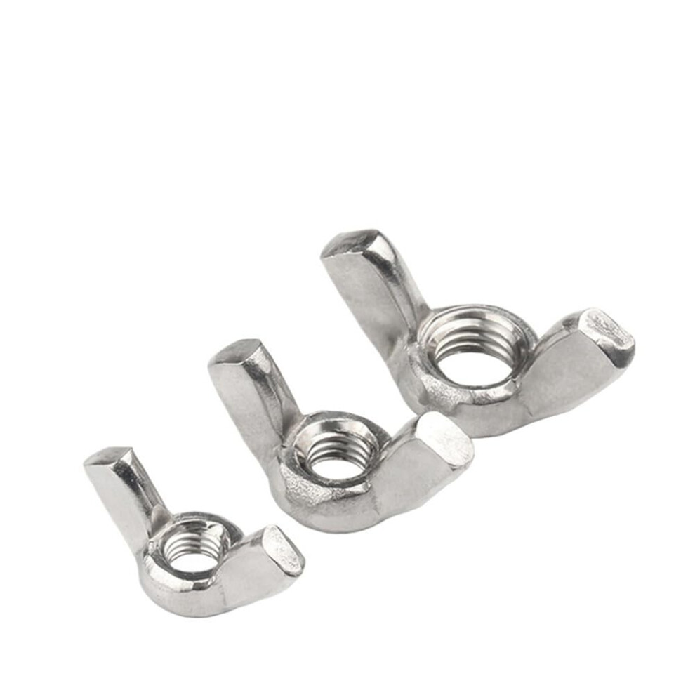 M3 M4 M5 M6 M8 M10 M12 Stainless Steel Wing Nuts 304 Square Hand Tightening Nuts 20 Pieces M6 6447073333705