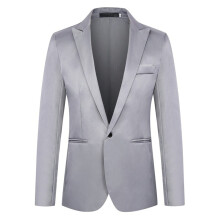 Suit Jacket Men's Blazer Regular Fit Casual Sports Jacket XXL O Grey with Buttons for Business Formal and Weddings
