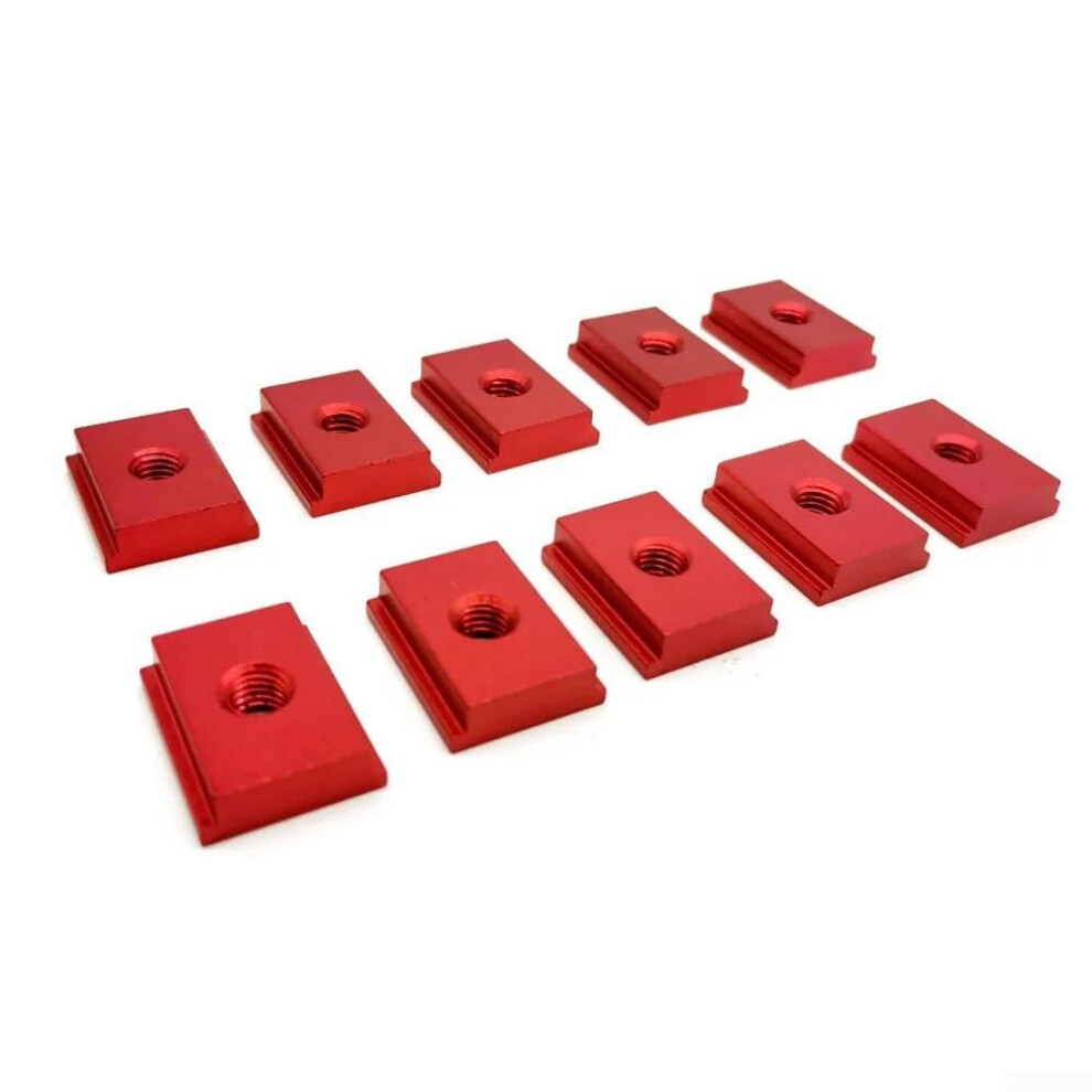 T-Schienenschieber Aluminiumlegierung M8 Fã¼R Frã¤Stische, Gehrungsschienen, 10 Stã¼Ck Silberfarben, Holzbearbeitungswerkzeuge 6482260358604