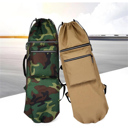 Skateboard Shoulder Carrier Bag for Longboard, Multifunction Drawstring Closure, Durable Storage Case, Color 1 2