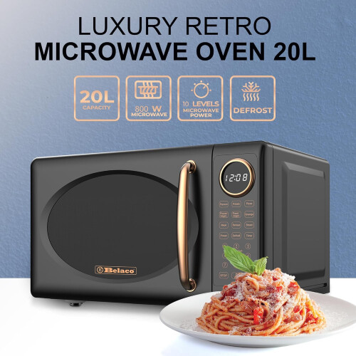Belaco 20L Microwave, Digital Display, 800w, Retro Design 1