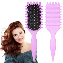Curl Defining Brush, 1 PCS, Curl Hair Brush for Styling Men's and Women's Curls (Lila)