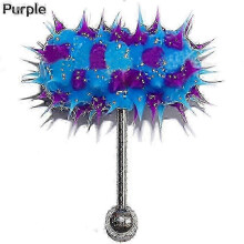 (Purple) Unisex Cool Punk Hammer Shape Vibrating Tongue Bar Stud Body Piercing Jewelry