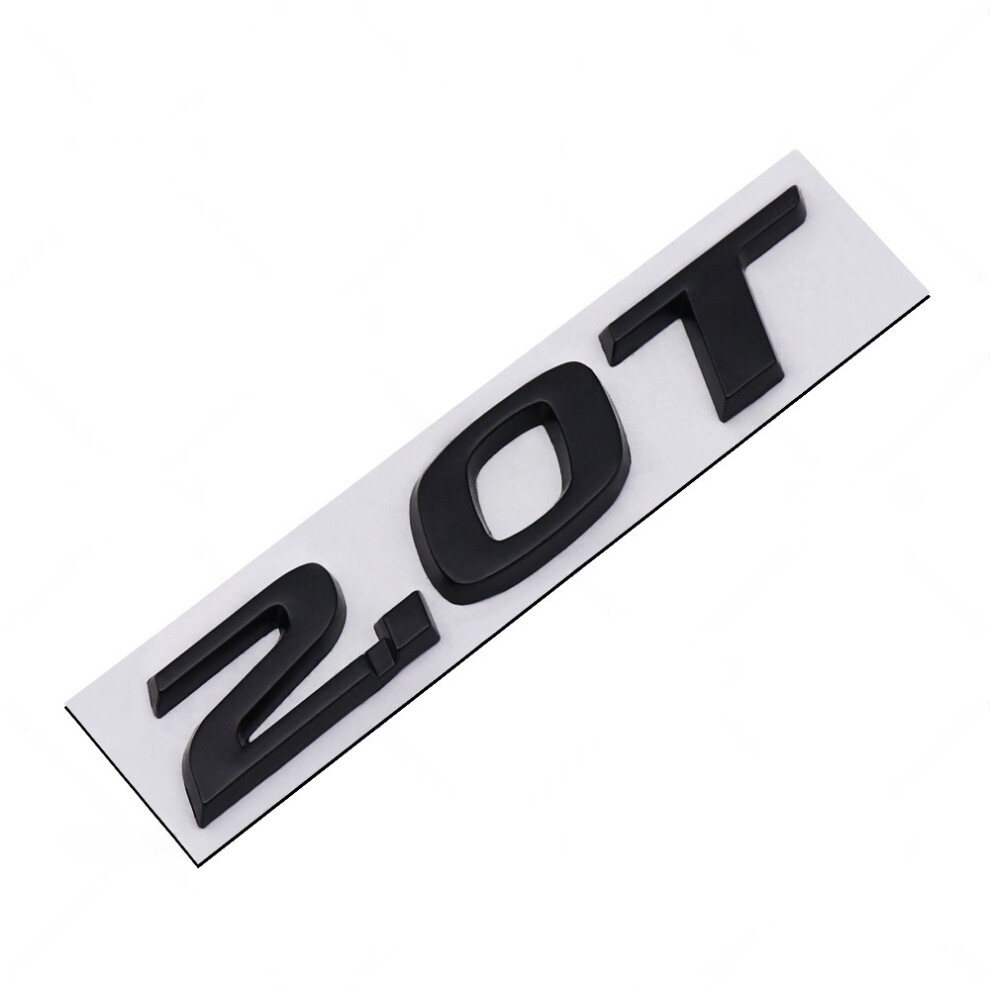 ( 2.0T-Matte ) 2.0T Sport Metal Car Emblem Decal - Premium 3D Metal Sticker For Car Body, Stylish Exterior Modification Accessory Black 4069369127878