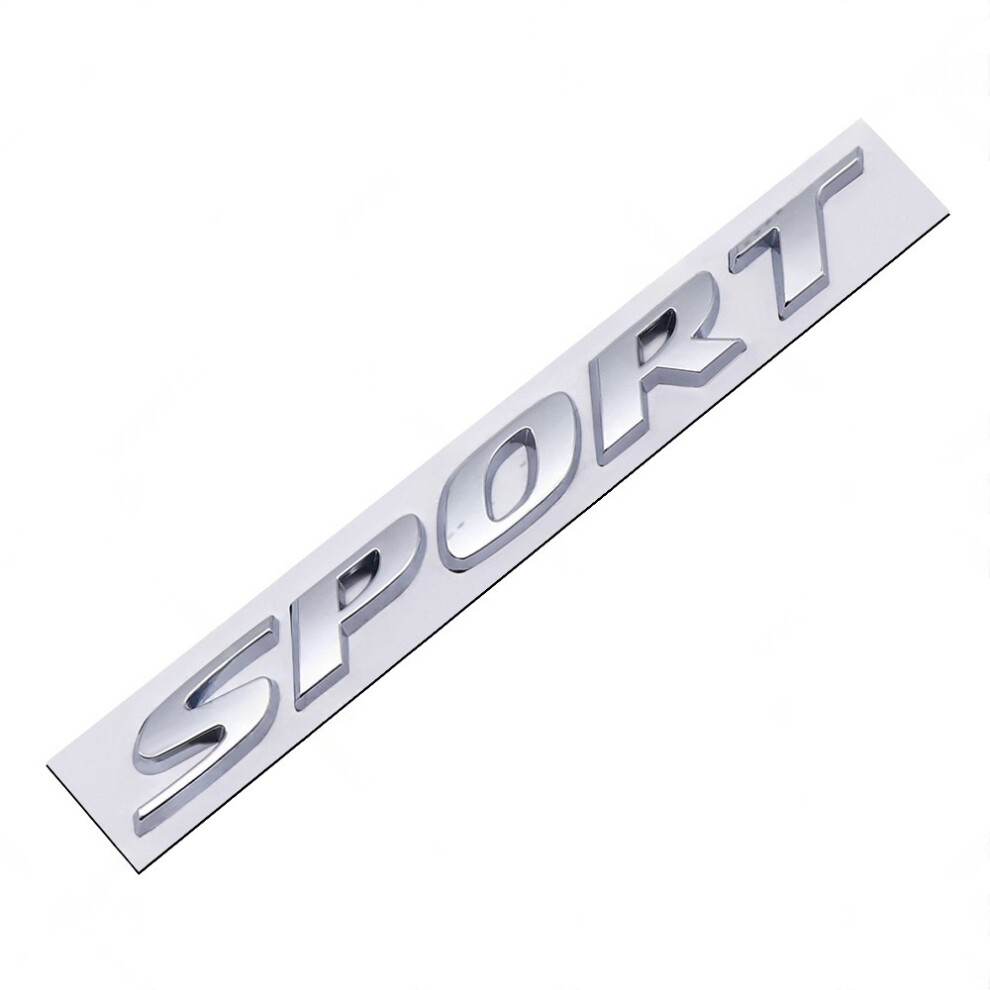 (Sport-) 2.0T Sport Metal Car Emblem Decal - Premium 3D Metal Sticker For Car Body, Stylish Exterior Modification Accessory Silver 4069369127809