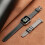 (Grey) For Honor Watch 5 Genuine Cow Leather Watchband Replacement Adjustable Strap - White 4