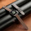 (Grey) For Honor Watch 5 Genuine Cow Leather Watchband Replacement Adjustable Strap - White 3