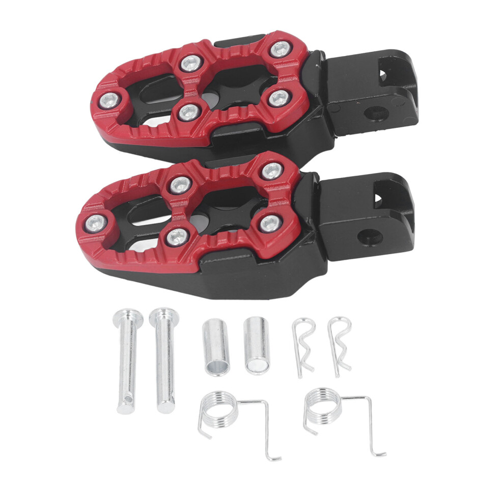 Motorcycle Foot Pegs Aluminum Alloy Fadeproof Red 8320539755762