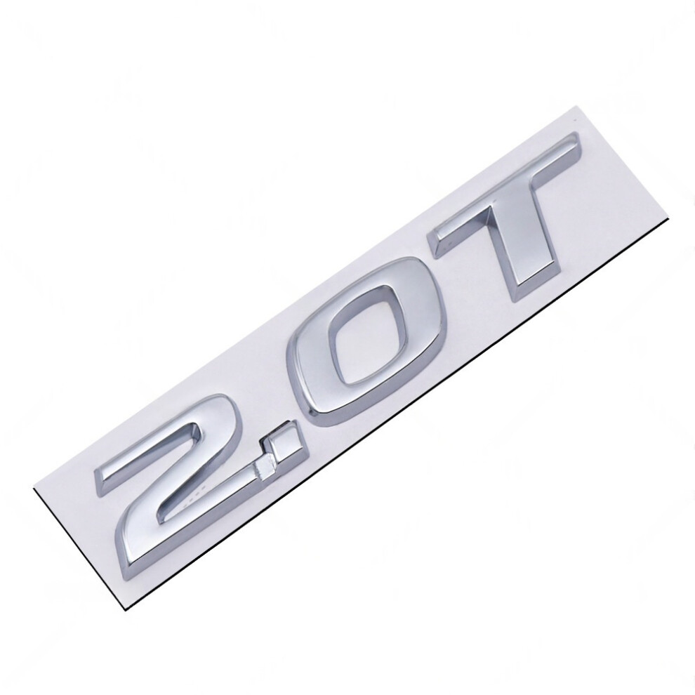 ( 2.0T-) Premium 2.0T Sport Metal Car Badge - Durable Body Sticker, Exterior Decal For Vehicle Styling & Modification Silver 4069369127922