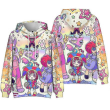 (11-12 Years, L) THE AMAZING DIGITAL CIRCUS Print Boys Girls Hooded Hoodies Hoody Sweatshirt Pullover