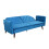 Comfy Living (Blue) Plush Velvet Tufted Sofa Bed In Various Colours 6