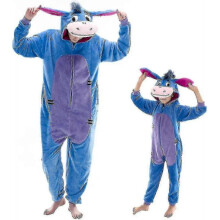(XL,Donkey)Snug Fit Unisex Adult Onesie Pajamas, Flannel Cosplay Animal One Piece Halloween Costume Sleepwear Homewear.V7