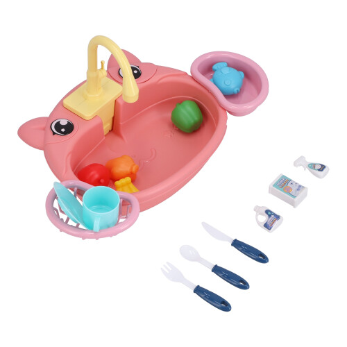 Kitchen Sink Play Set Plastic Interactive Pretend 2