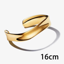 (563302C00-16cm) 2025 New S925 Silver Organically Shaped Bangle Wavy Silhouette Design Is Elegant And Relaxed Is A Sleek Style Essential