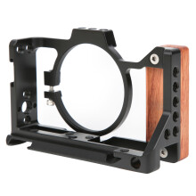 Aluminiumlegierung Kamera Cage mit Holzgriff für ZV1, Leichtgewicht 184g
