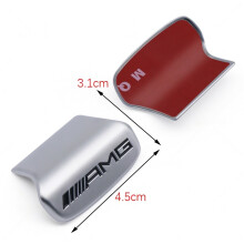 (Style A (Silver)) AMG Steering Wheel Badge for Mercedes-Benz C-Class/E-Class/E300L - Interior Decoration Sticker, Car Emblem Modification Accessory