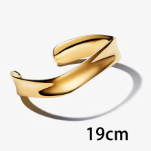 (563302C00-19cm) 2025 New S925 Silver Organically Shaped Bangle Wavy Silhouette Design Is Elegant And Relaxed Is A Sleek Style Essential