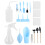 19Pcs Succulent Plant Transplanting Tool Set, ABS, Blue/Pink 14