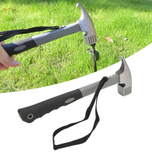 High Carbon Steel Camping Hammer 30x11cm with Stake Puller for BBQ & Outdoors