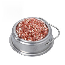Copper Wire Ball Cleaner for Soldering Tips, Includes Cleaning Ball and Holder, Durable Design for Effective Scrubbing