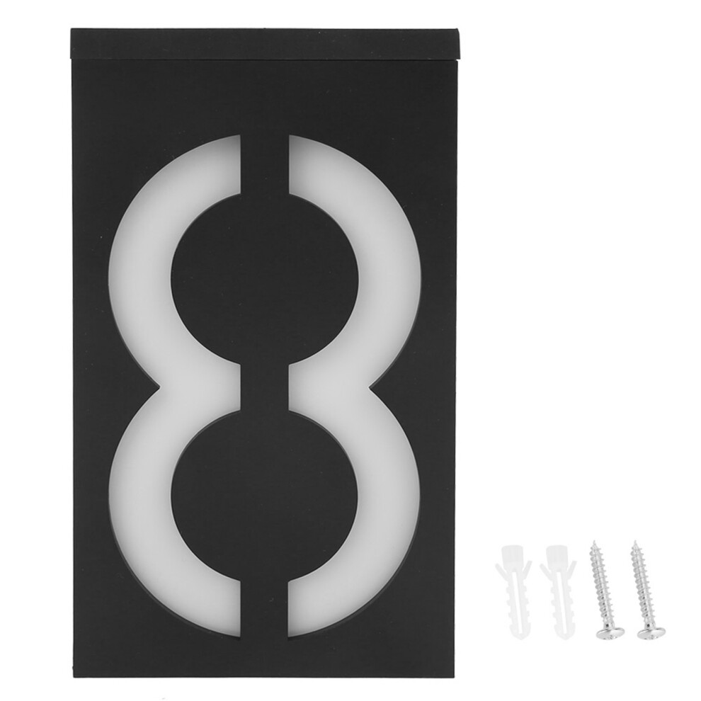 Outdoor Solar Power LED Number Sign Light House