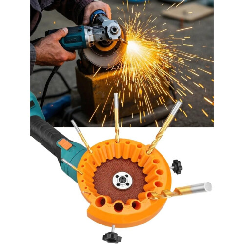 Multipurpose Drill Bit Grinding Sharpener Tool for Angle Grinder, Black Polishing Grinding Accessory, Durable Material 2