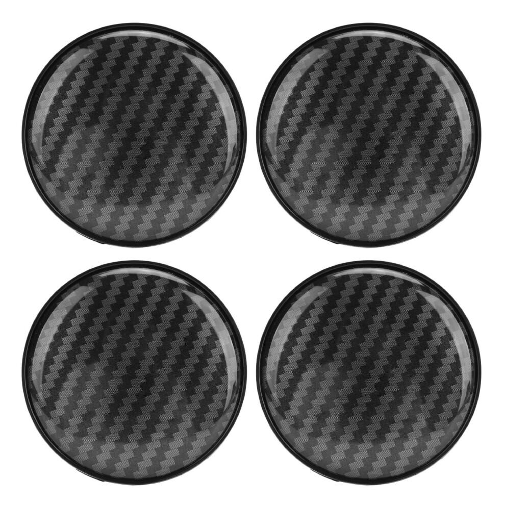 4 Pcs 68Mm Wheel Center Caps Carbon Fiber Style 8320539760582