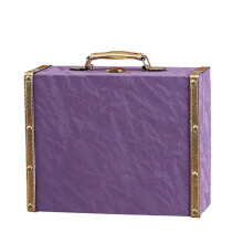 Leather Storage Trunk Travel Suitcases, Large Capacity European Style for Home Decoration and Organization