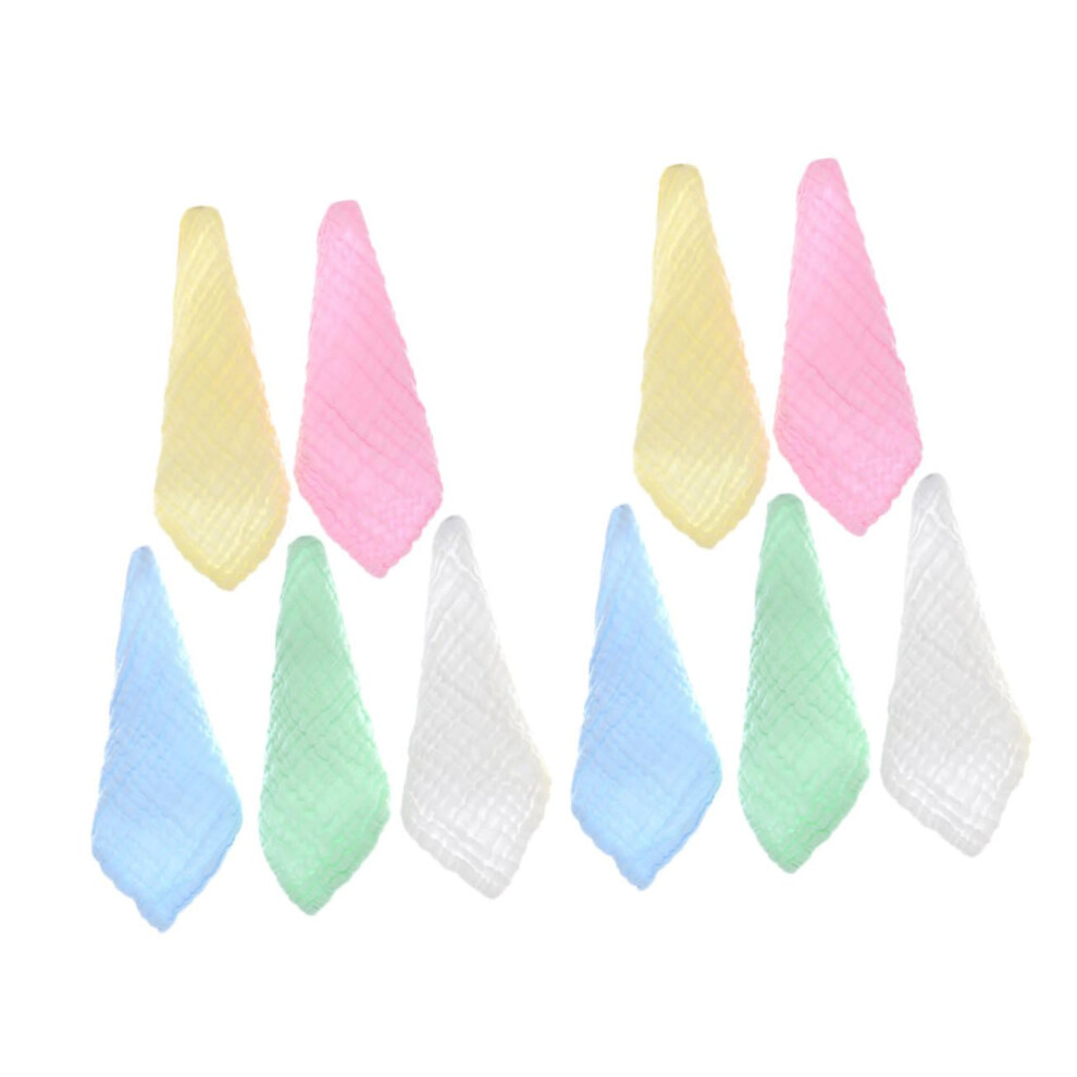 10pcs Cotton Washcloths Soft Absorbent Reusable Face Towels for Newborns Gentle Bath Towels for Sensitive Skin