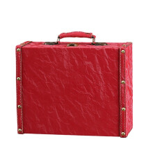 Leather Storage Trunk Travel Suitcases, Large Capacity European Style Home Decor, Fashionable Design for Organizing