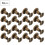50 Set 8mm Pure Copper Flat Head Rivets Leather 3