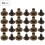 50 Set 8mm Pure Copper Flat Head Rivets Leather 2