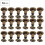 50 Set 8mm Pure Copper Flat Head Rivets Leather 4