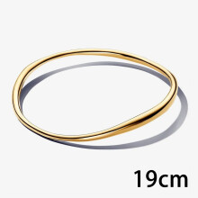 (563317C00-19cm) 2025 New S925 Silver Organically Shaped Bangle Wavy Silhouette Design Is Elegant And Relaxed Is A Sleek Style Essential