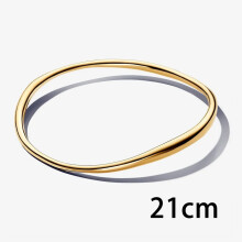 (563317C00-21cm) 2025 New S925 Silver Organically Shaped Bangle Wavy Silhouette Design Is Elegant And Relaxed Is A Sleek Style Essential