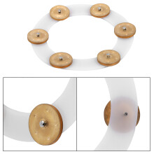 Edelstahl-Drum-Becken & Tamburin-Set, 17cm & 10,5cm, Gold